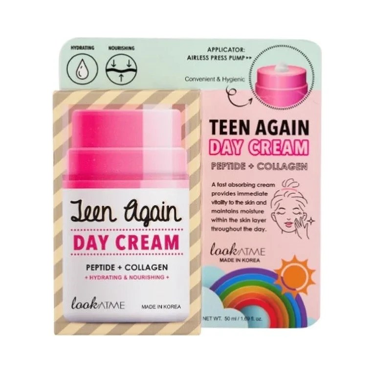 LookAtMe Teen Again Дневен крем за лице с пептиди и колаген