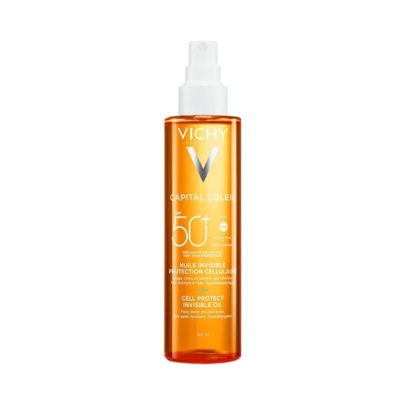 Vichy Capital Soleil Защитно масло за лице, тяло и коса Cell Protect, SPF50+