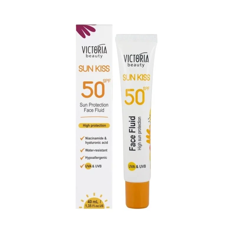 Victoria Beauty Sun Kiss Слънцезащитен флуид за лице, SPF50