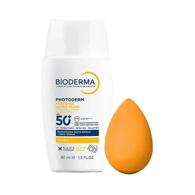 Bioderma Photoderm Слънцезащитен флуид за лице XDefense, SPF50+, безцветен