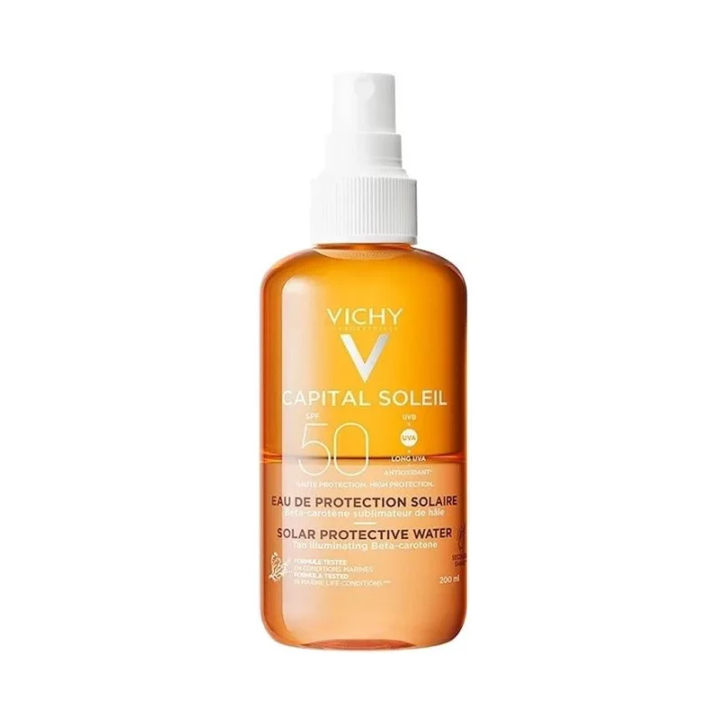 Vichy Capital Soleil Слънцезащитна вода за лице и тяло, SPF50