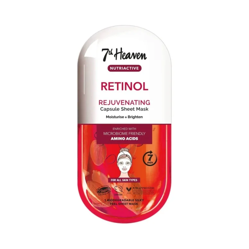 7th Heaven Лист маска за лице Nutriactive Retinol, 1 брой