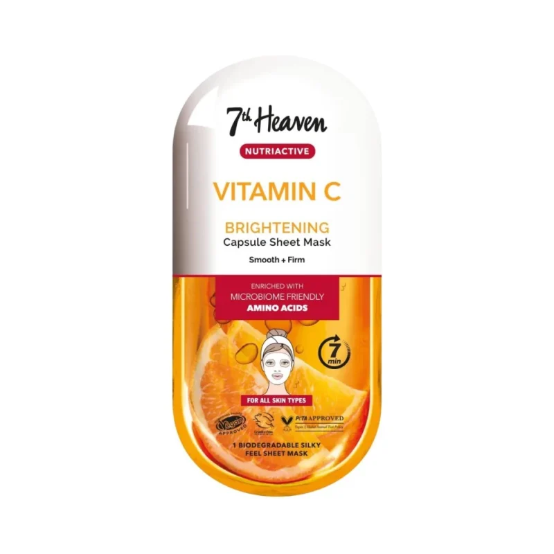 7th Heaven Лист маска за лице Nutriactive Vitamin C, 1 брой