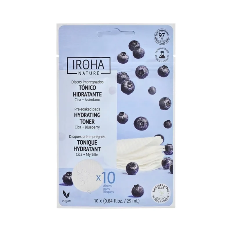 Iroha Nature Хидратиращи тоник падове за лице, 10 броя