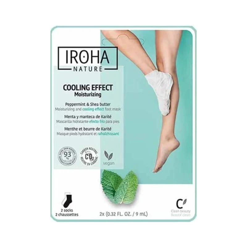 Iroha Nature Охлаждаща маска за крака с ментол, 1 чифт