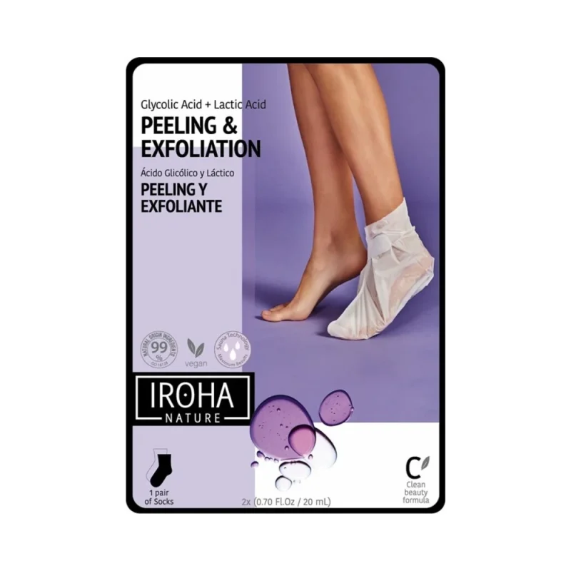 Iroha Nature Ексфолираща маска за крака с лавандула, 1 чифт