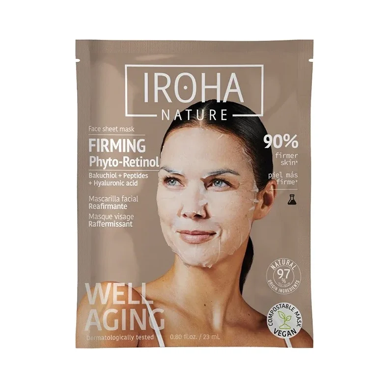 Iroha Nature Стягаща и хидратираща лист маска с бакучиол