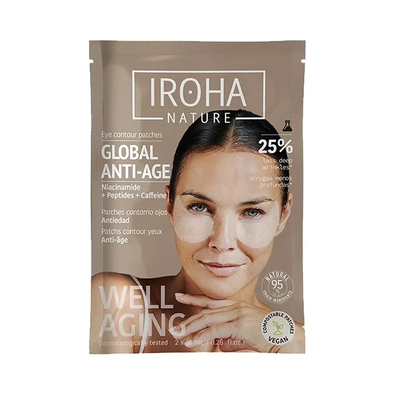 Iroha Nature Пачове за очи с ниацинамид и пептиди, 1 чифт
