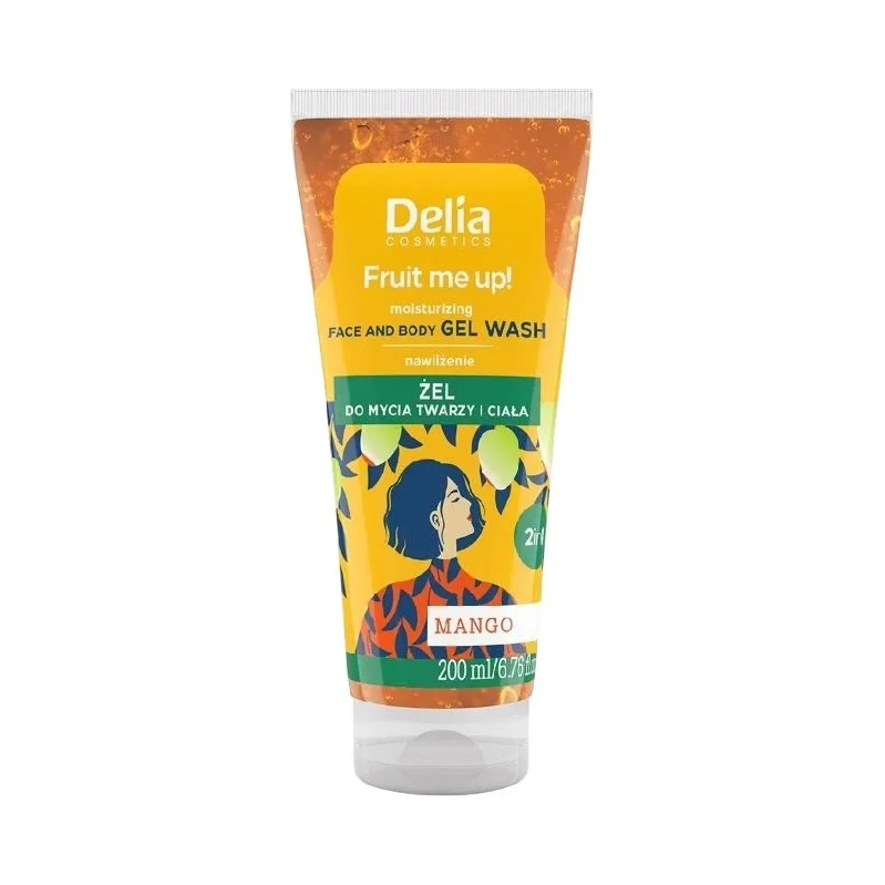 Delia Fruit Me Up! Измивен гел за лице и тяло, манго