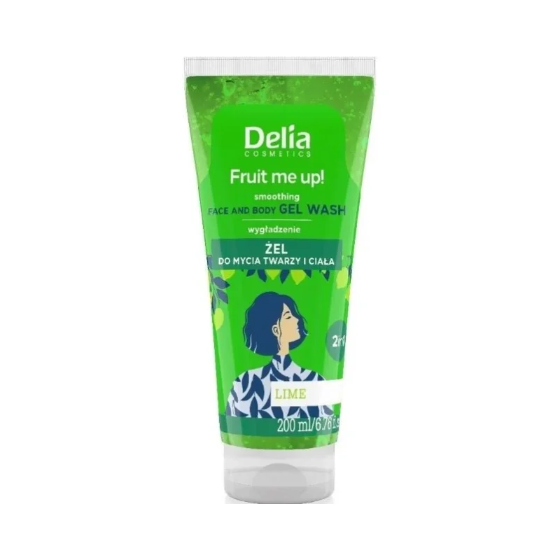 Delia Fruit Me Up! Измивен гел за лице и тяло, лайм