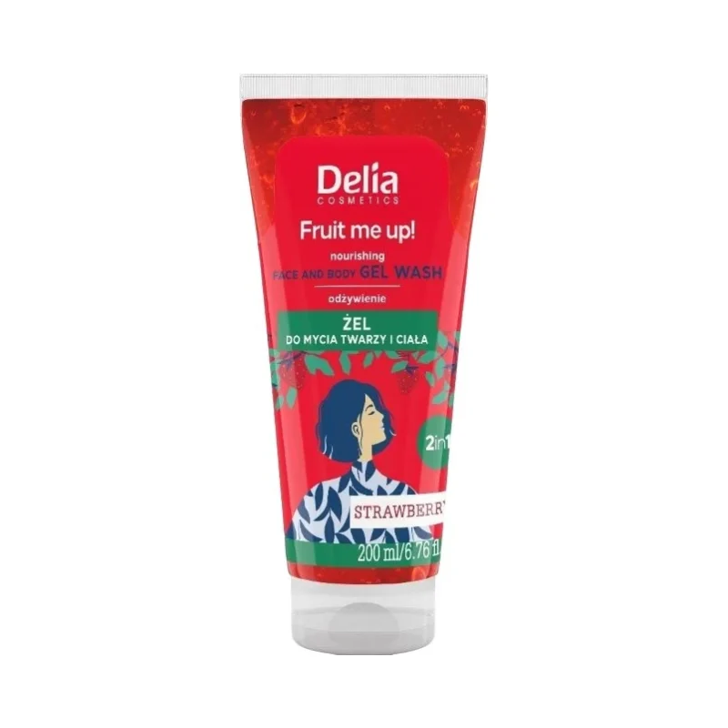 Delia Fruit Me Up! Измивен гел за лице и тяло, ягода