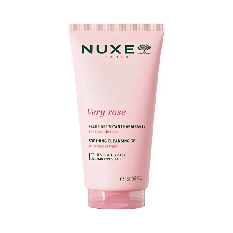 Nuxe Very Rose Успокояващ почистващ гел за лице