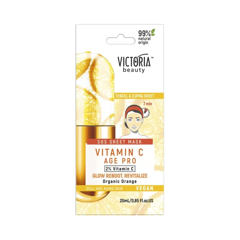 Victoria Beauty Age Pro SOS Лист маска за лице с витамин С и портокал