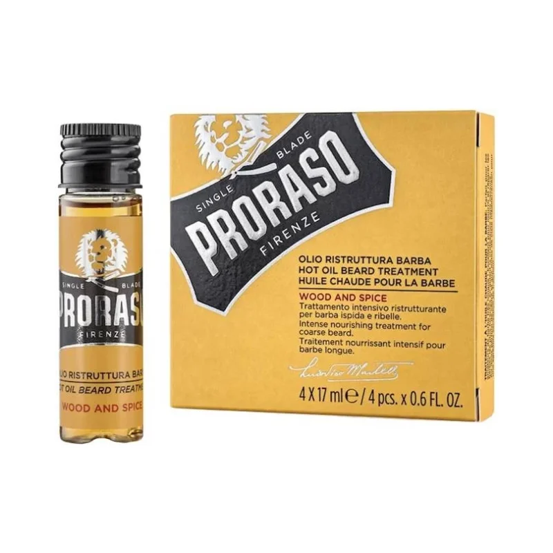Proraso Wood and Spice Интензивна терапия за безжизнена брада, 4 х 17 ml