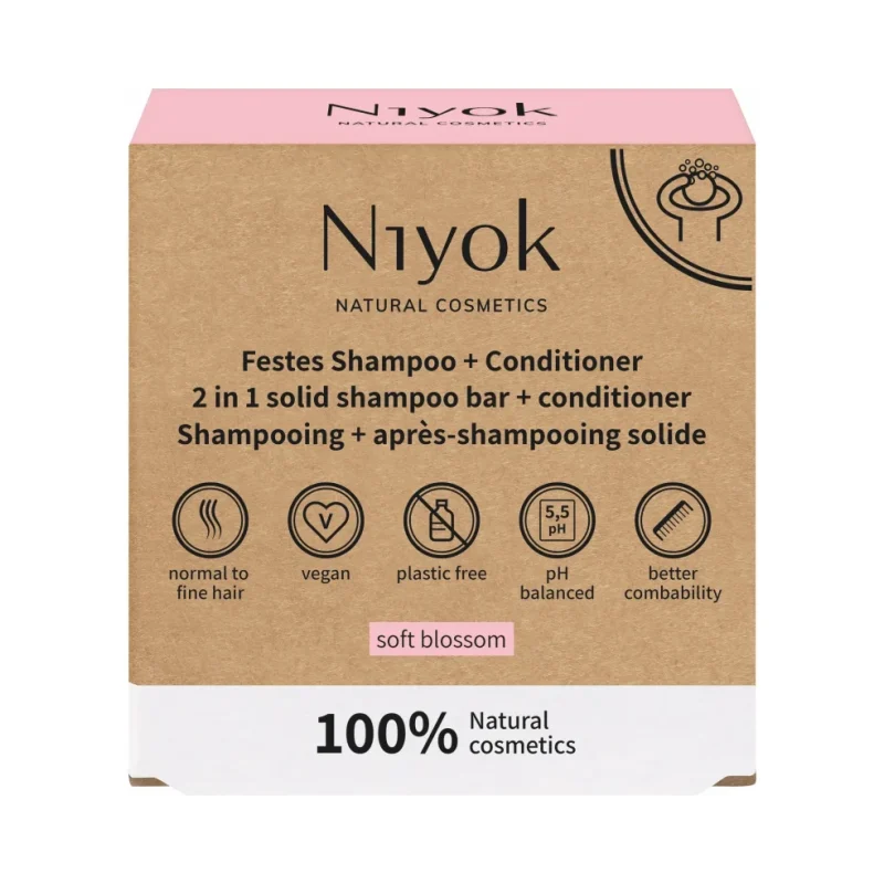 Niyok Твърд шампоан и балсам 2 в 1 Soft Blossom