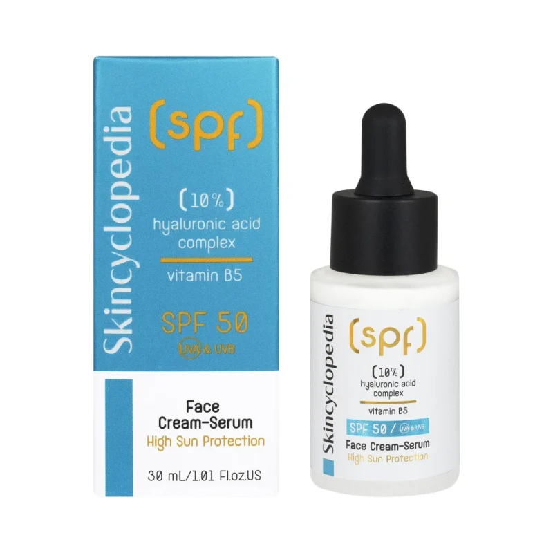 Skincyclopedia Крем-серум с 10% хиалуронов комплекс и витамин В5, SPF50