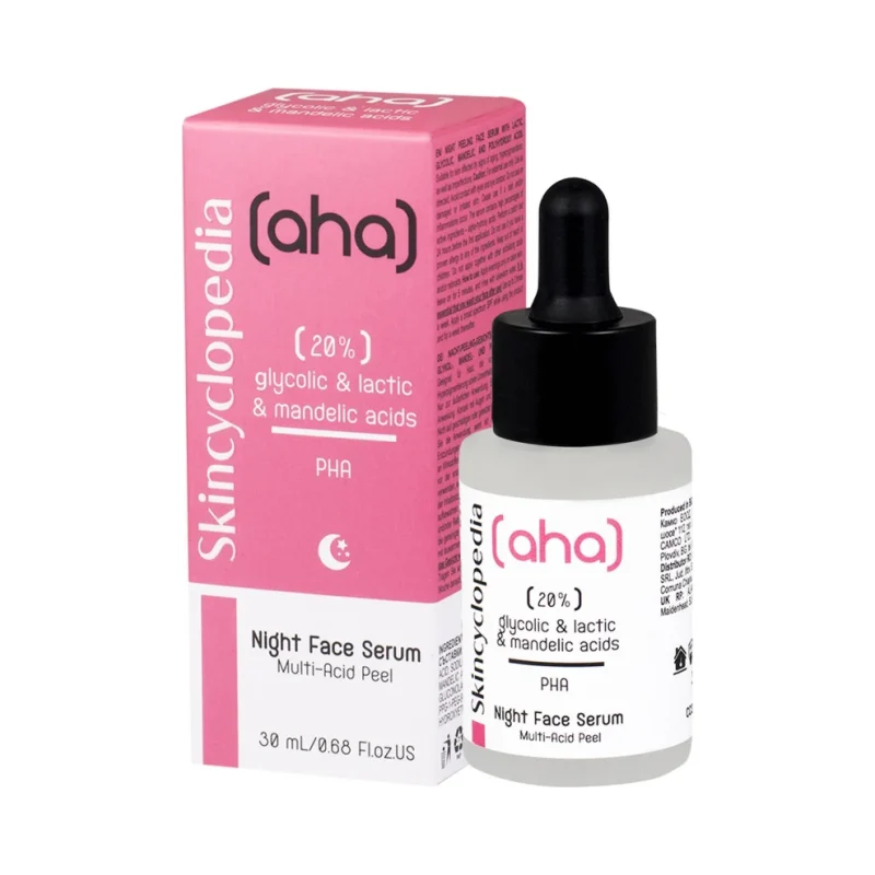 Skincyclopedia Пилинг серум за лице с 20% AHA и полихидрокси киселини