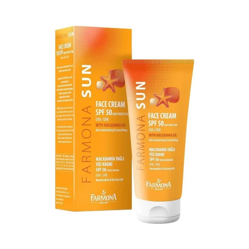 Farmona Sun Слънцезащитен крем за лице с масло от макадамия, SPF50