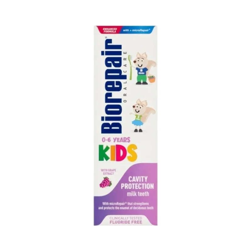 Kids Детска паста за зъби, без флуорид, грозде