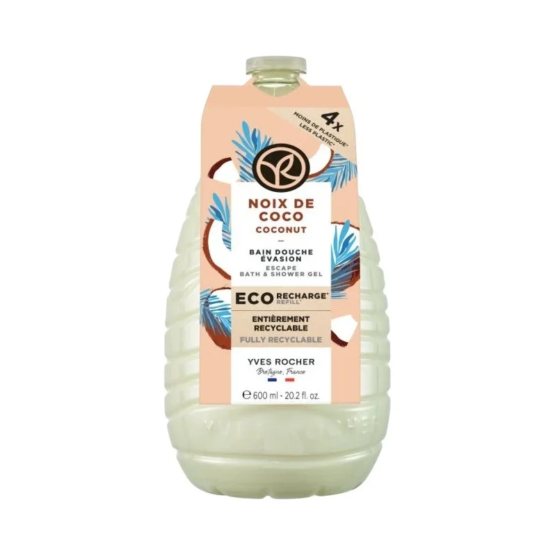 Yves Rocher Bain Nature Душ гел, кокос, пълнител