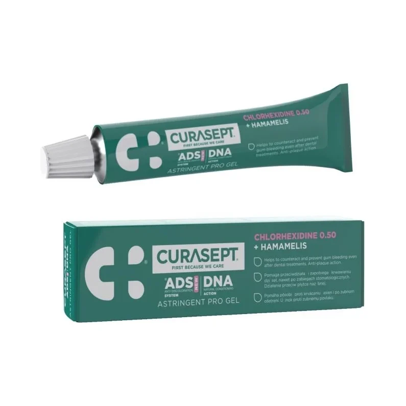 Curasept ADS DNA Astringent Pro Гел за зъби с 0.5% хлорхексидин