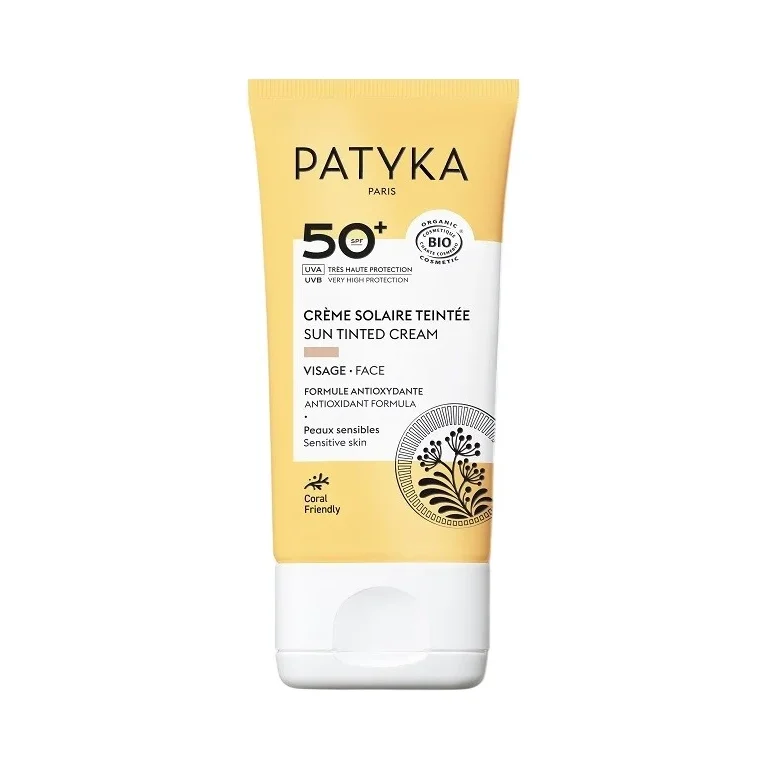 Patyka Suncare Тониран слънцезащитен крем за лице, SPF50