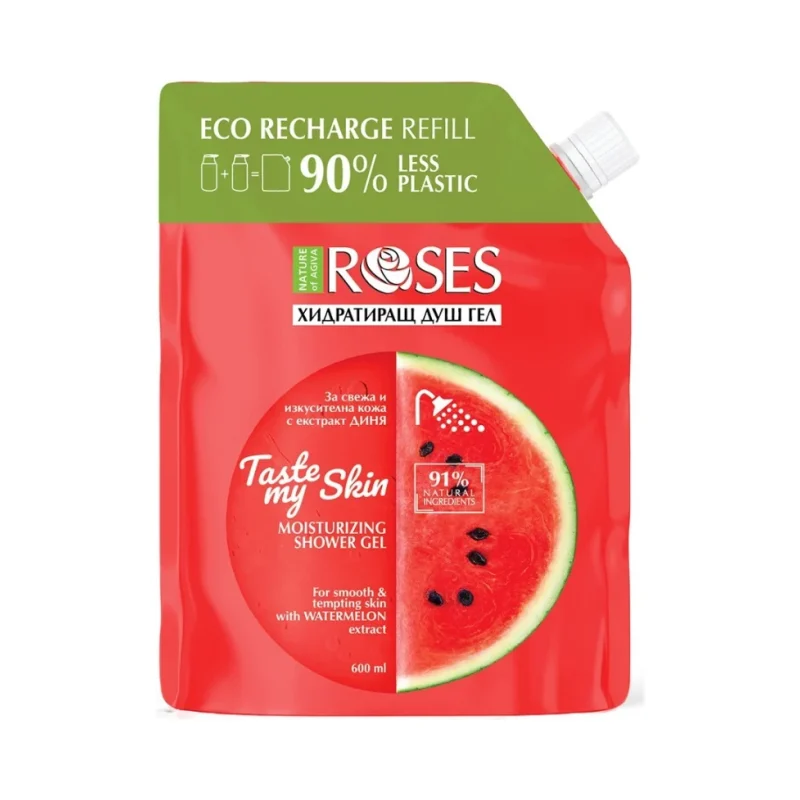 Nature of Agiva Roses Хидратиращ душ гел Taste My Skin, пълнител
