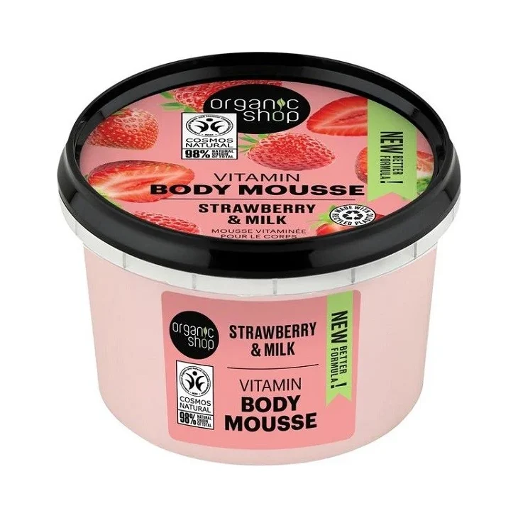 Organic Shop Мус за тяло Strawberry & Milk