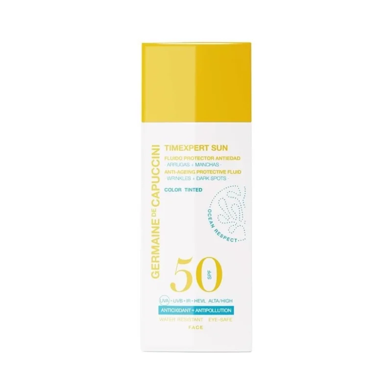 Germaine de Capuccini Timexpert Sun Анти-ейдж флуид за лице с цвят, SPF50