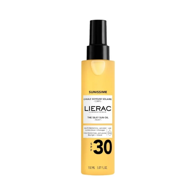 Lierac Sunissime Копринено слънцезащитно олио за тяло, SPF30