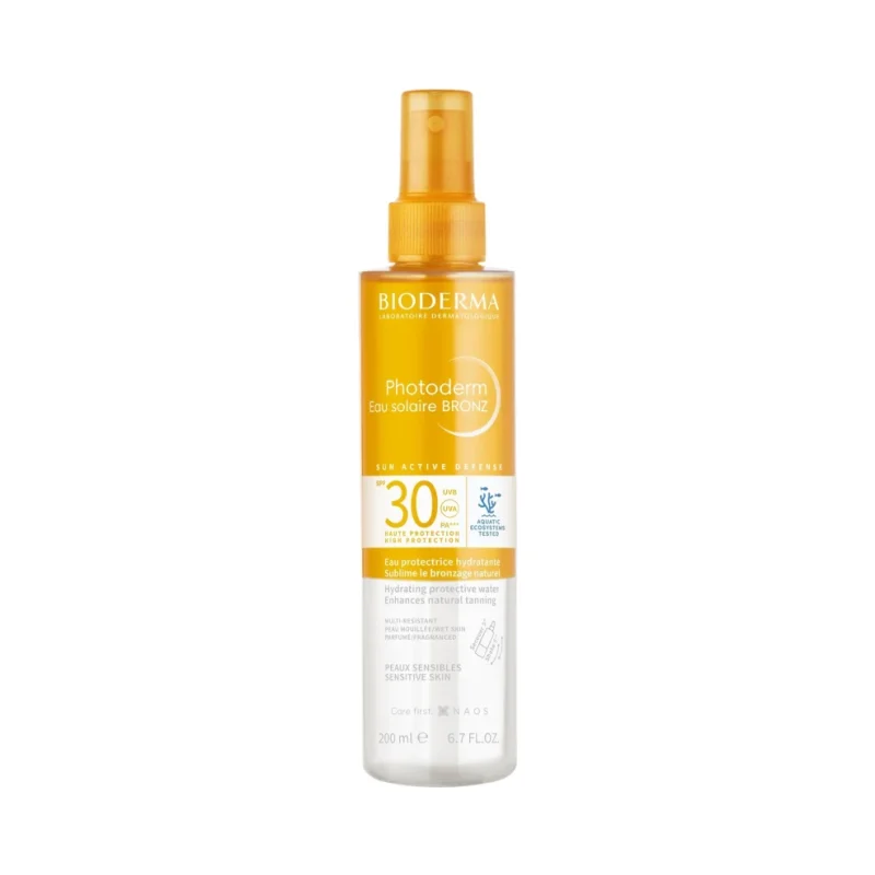Bioderma Photoderm Двуфазна слънцезащитна вода Bronz, SPF30