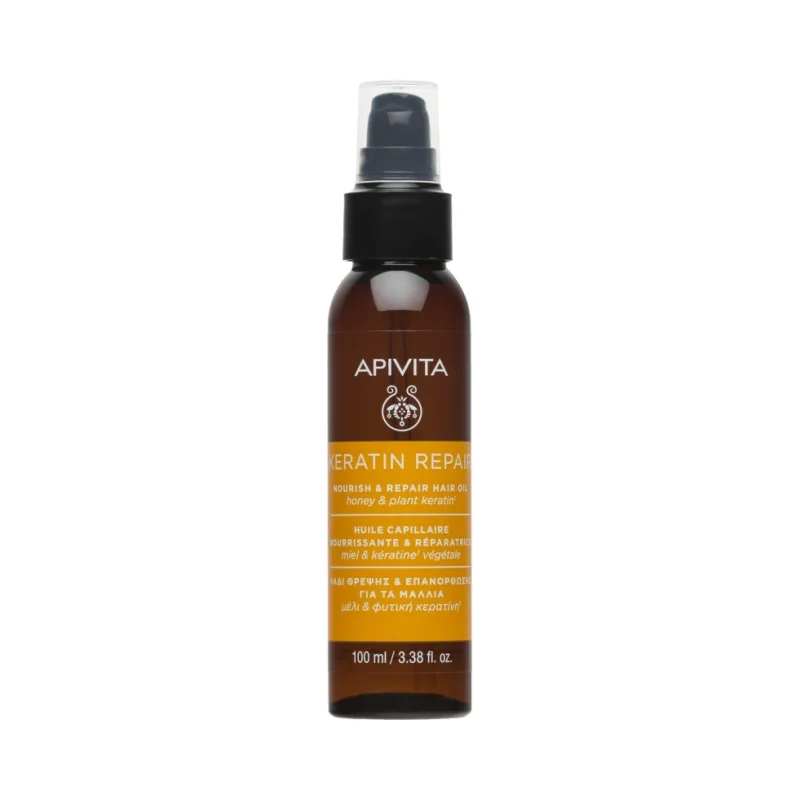 Apivita Keratin Repair Подхранващо и възстановяващо олио за коса