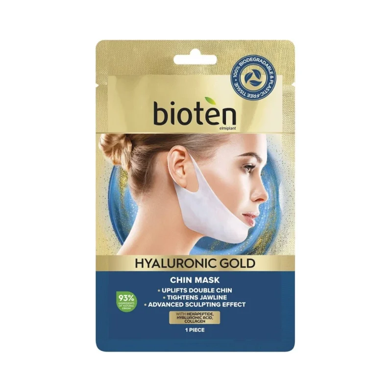 Bioten Hyaluronic Gold Лифтинг маска за брадичка, 1 брой