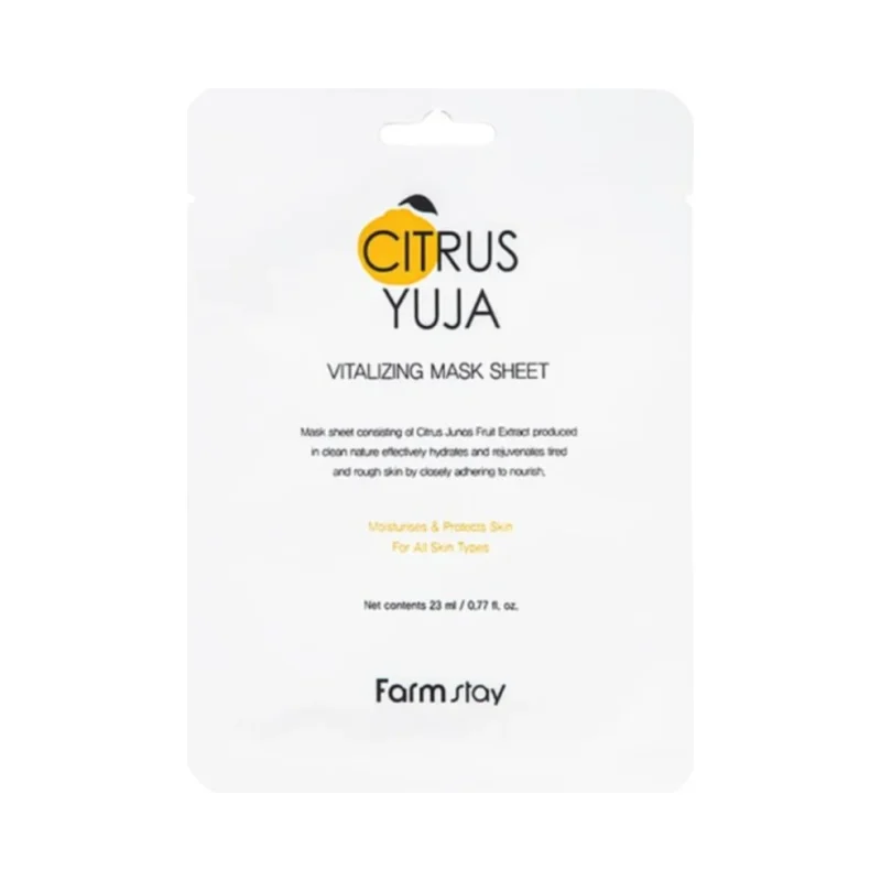 FarmStay Citrus Yuja Витализираща лист маска за лице
