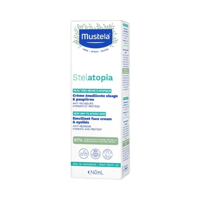 Емолиентен крем за лице и клепачи Mustela - Stelatopia