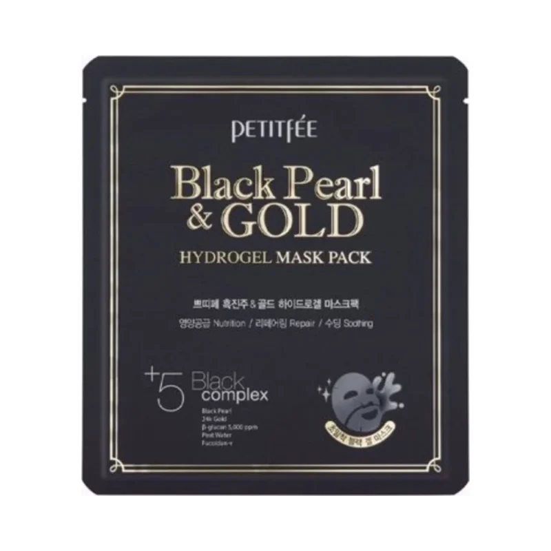 Petitfee & Koelf Хидрогелна маска Black Pearl & Gold
