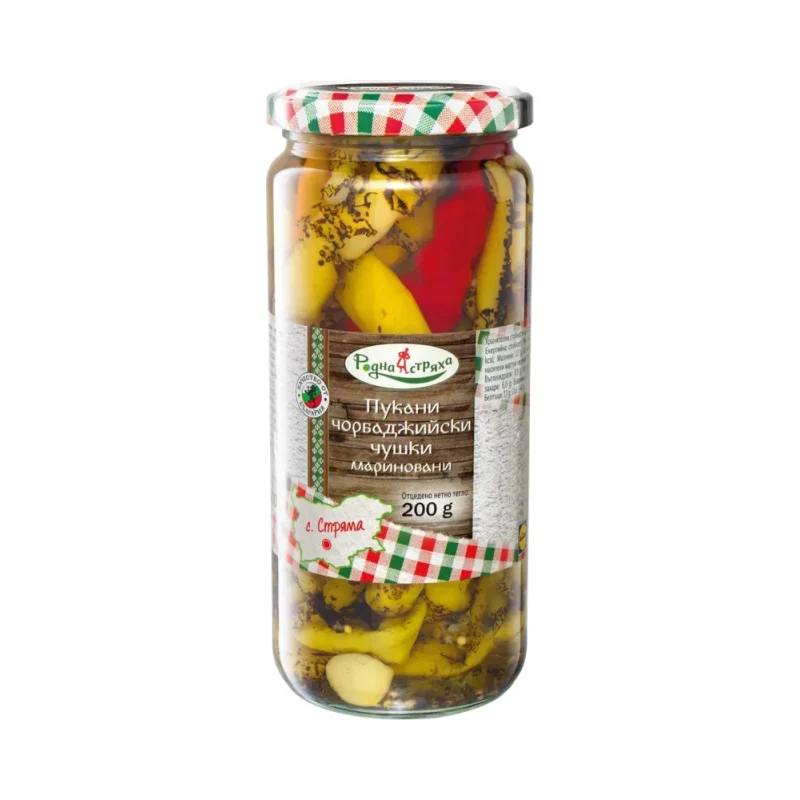 Пукани чорбаджийски чушки мариновани - Родна стряха