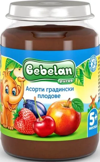 Bebelan Бебешко пюре асорти градински плод 5+ 190г