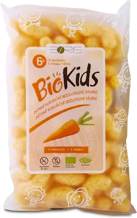 Снакс био Biokids царевичен морков 55 гр за деца