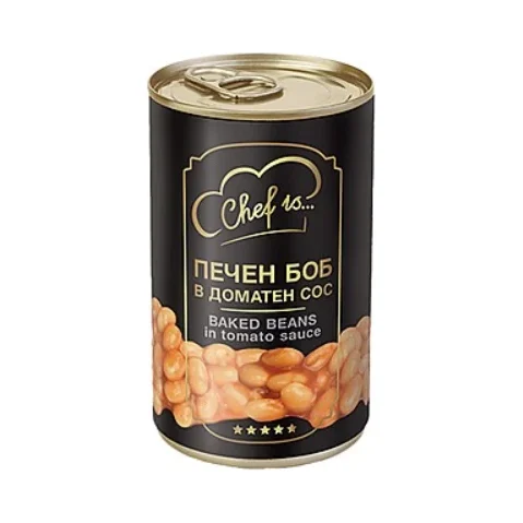 Печен боб в доматен сос