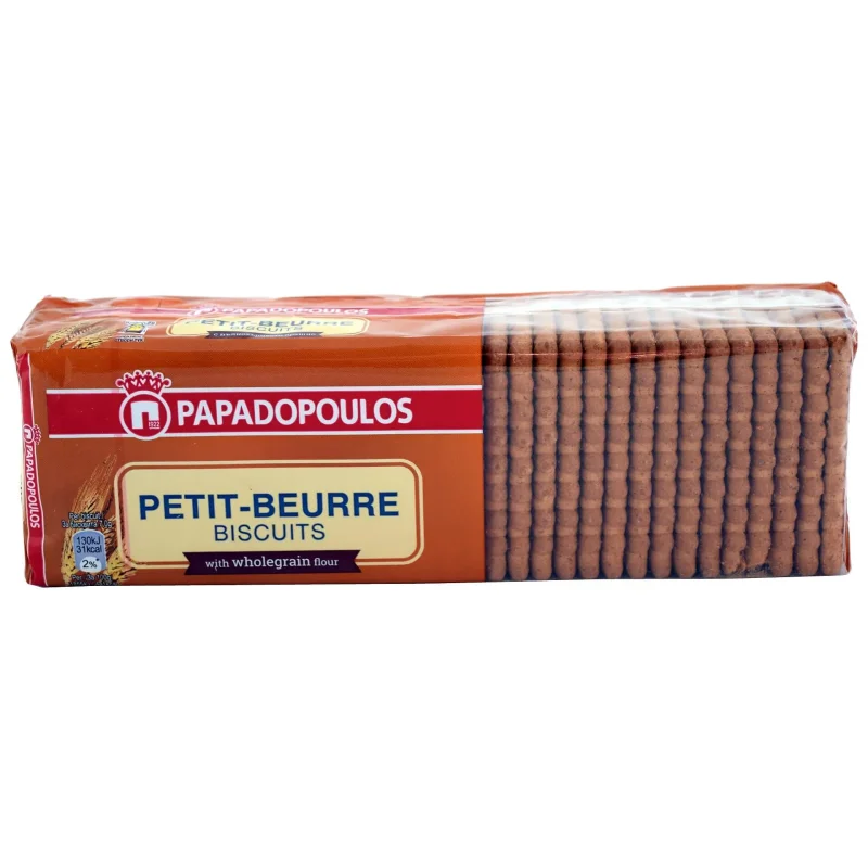 Бисквити Papadopoulos petit-beurre пълнозърнести 225гр.