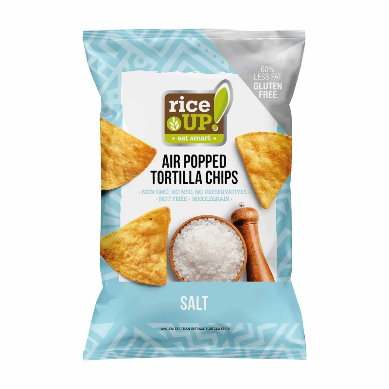 CornUP! Царевичен тортила чипс, Сол, 60g - Rice Up