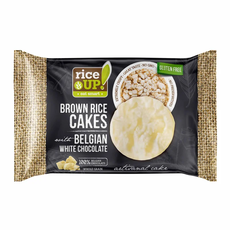 RiceUp! Оризови бисквити с бял шоколад, 30g - Rice Up