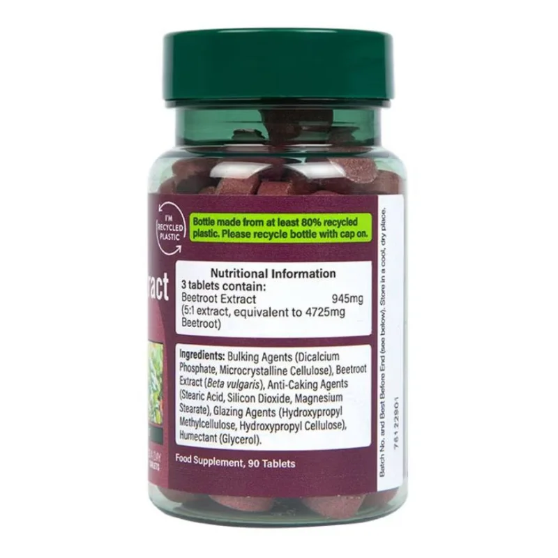 Beetroot Extract 945 mg / 90 Таблетки, 30 дози - Holland And Barrett