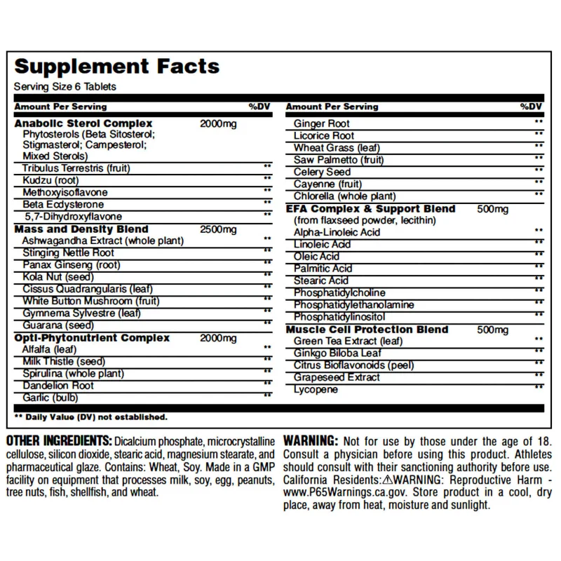 Natural Sterol Complex 180 Tabs. - Universal