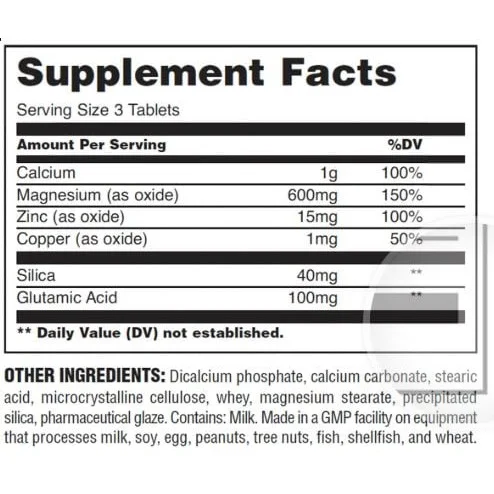Calcium Zinc Magnesium 100 Tabs. - Universal