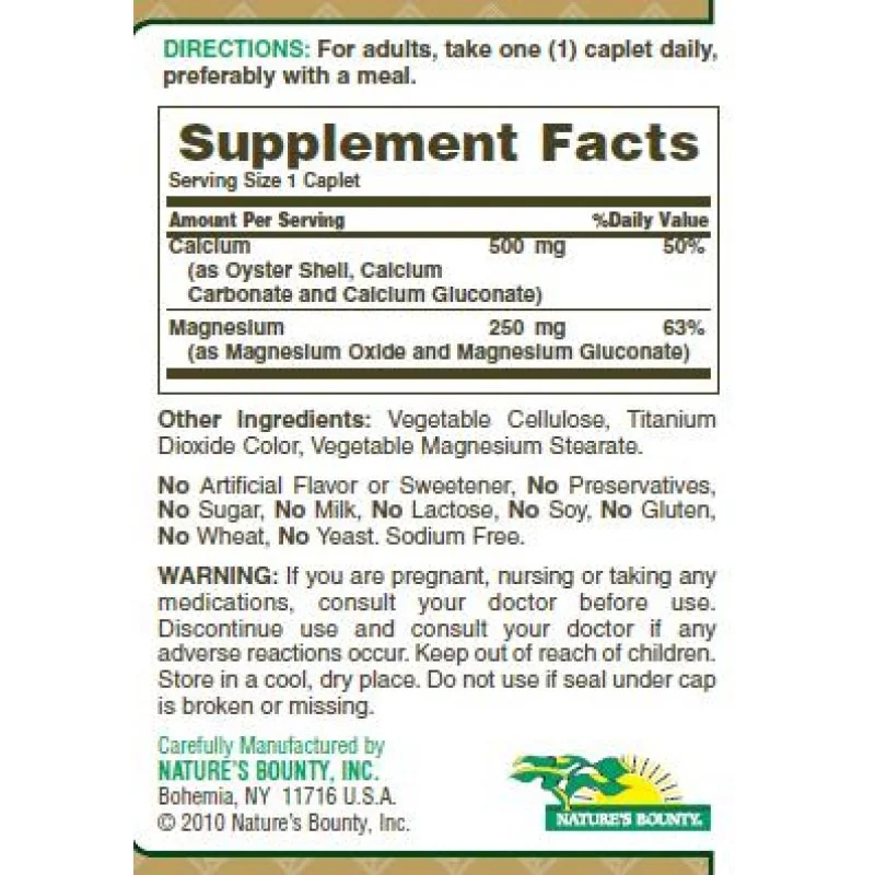 Calcium + Magnesium / 100 tab - Nature's Bounty