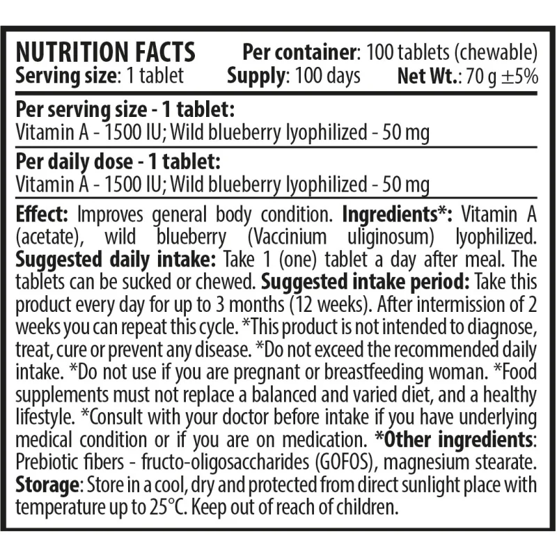 Vitamin E 100 mg / 60 Tabs (60 дози) - Cvetita Herbal