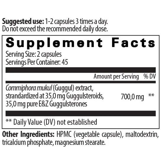 Guggulsterone 90 Caps. - Vemoherb