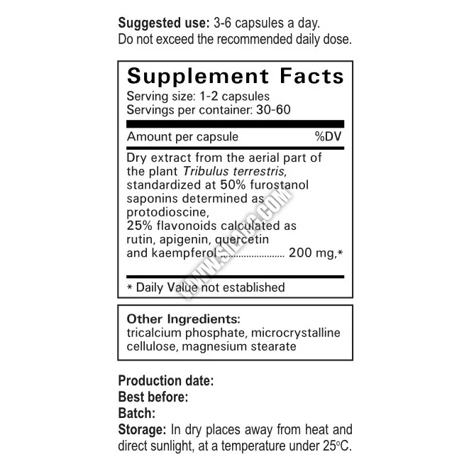 Tribulus Forte 60 Caps. - Vemoherb